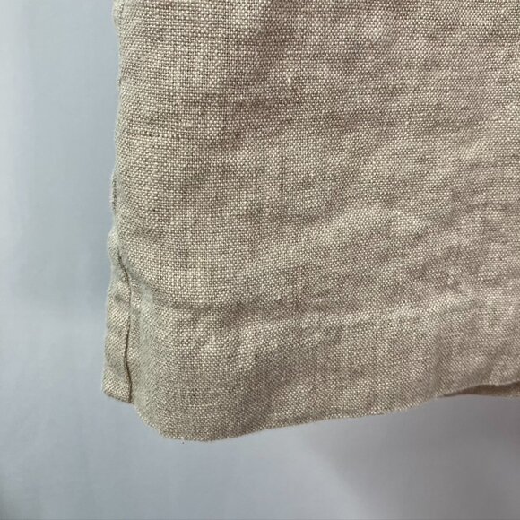 Ann Taylor Loft Linen Mini Skirt Pockets Neon Trim Y2K Womens 2 Tan Neon Boho - Picture 3 of 14